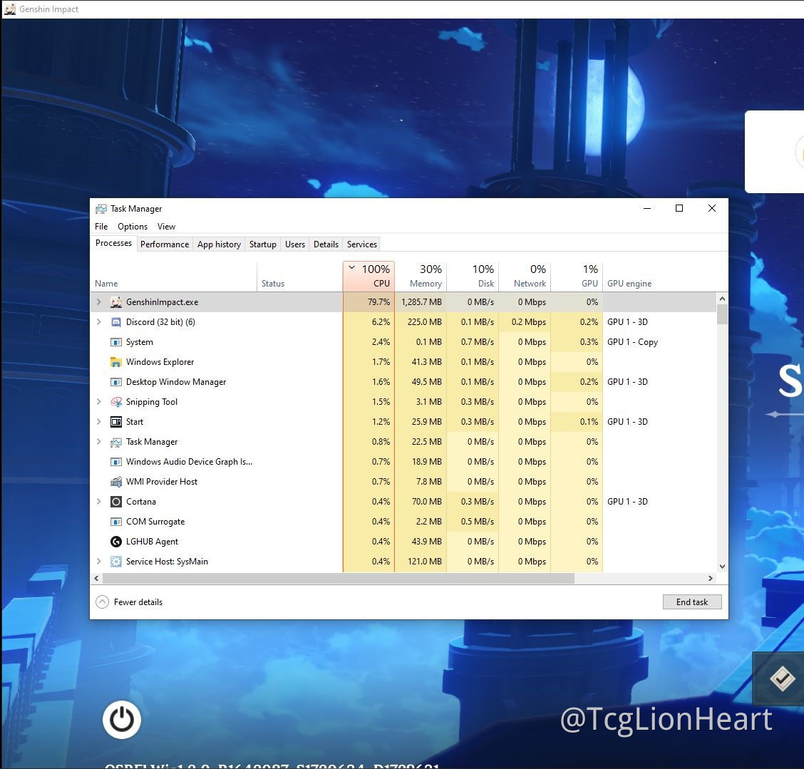 High CPU Usage Genshin Impact HoYoLAB