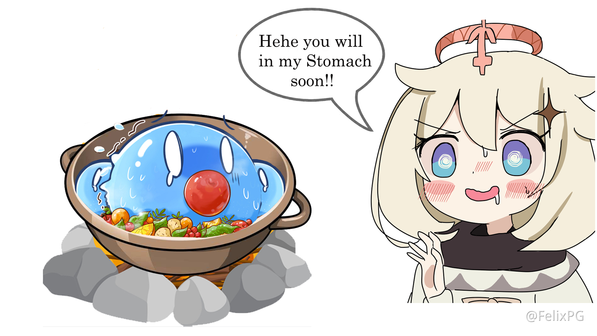Paimon With Her Slime Pot Xd Genshin Impact Official Community