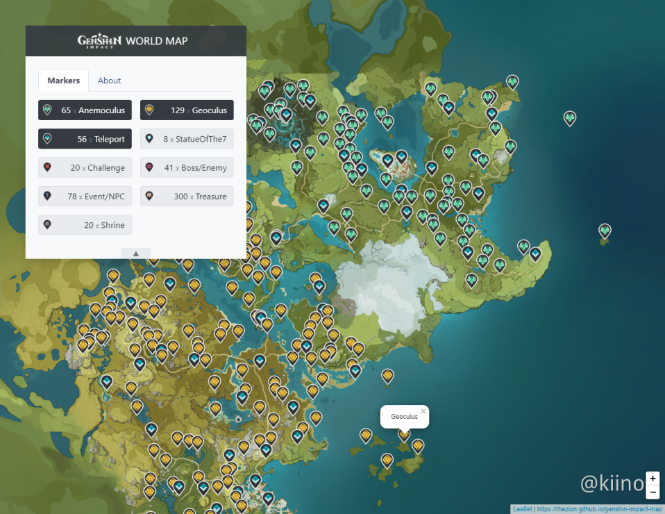 Geshin Impact Interactive World Map - Online tool - Genshin Impact