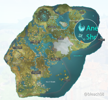 Map Location Of The Anemoculus Geoculus Genshin Impact Official Community