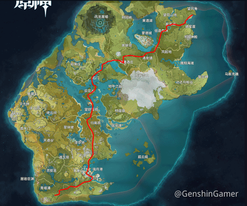 Genshin impact नक्शा