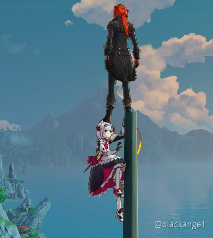 Scene Me And My Luck Trying To Dislodge Diluc Genshin Impact Official Community
