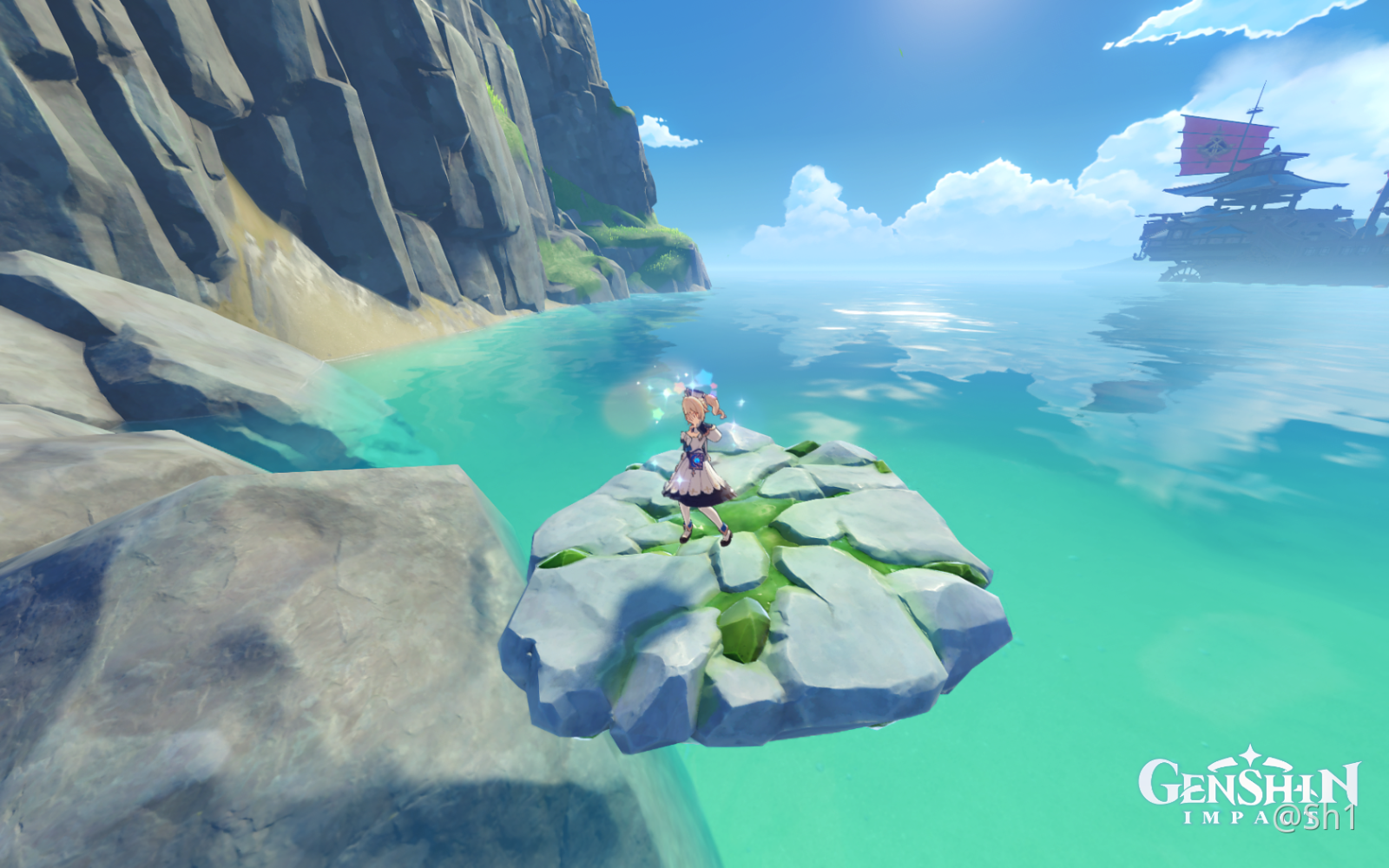 Strange green rock in Guyun Stone Forest Genshin Impact | HoYoLAB