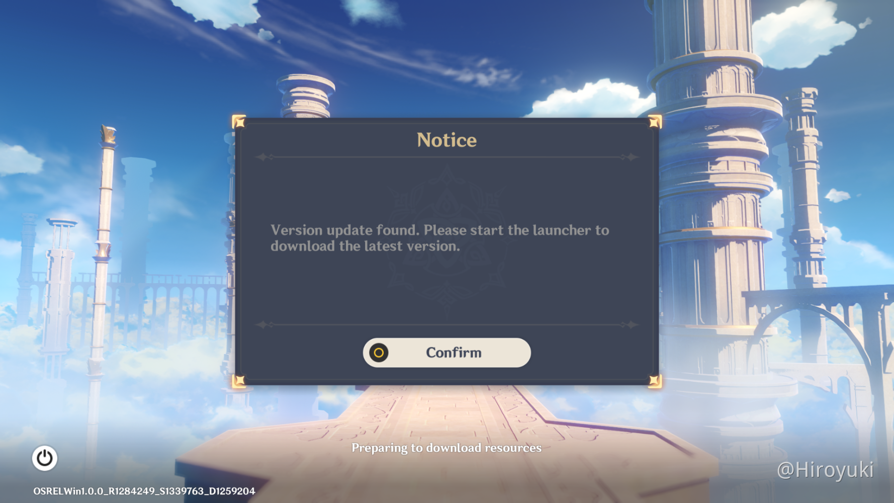 Issues on updating the game Genshin Impact HoYoLAB