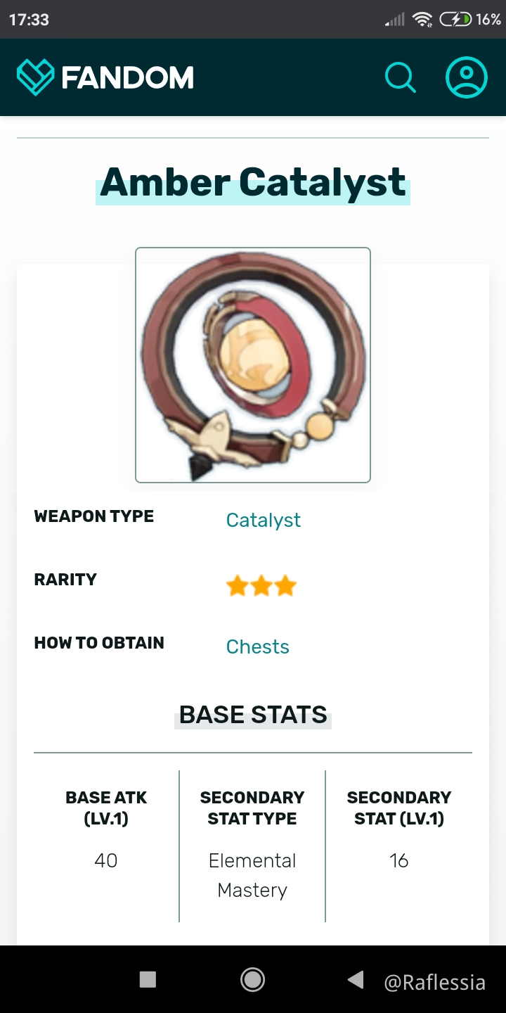 In search of an Amber Catalyst Genshin Impact HoYoLAB