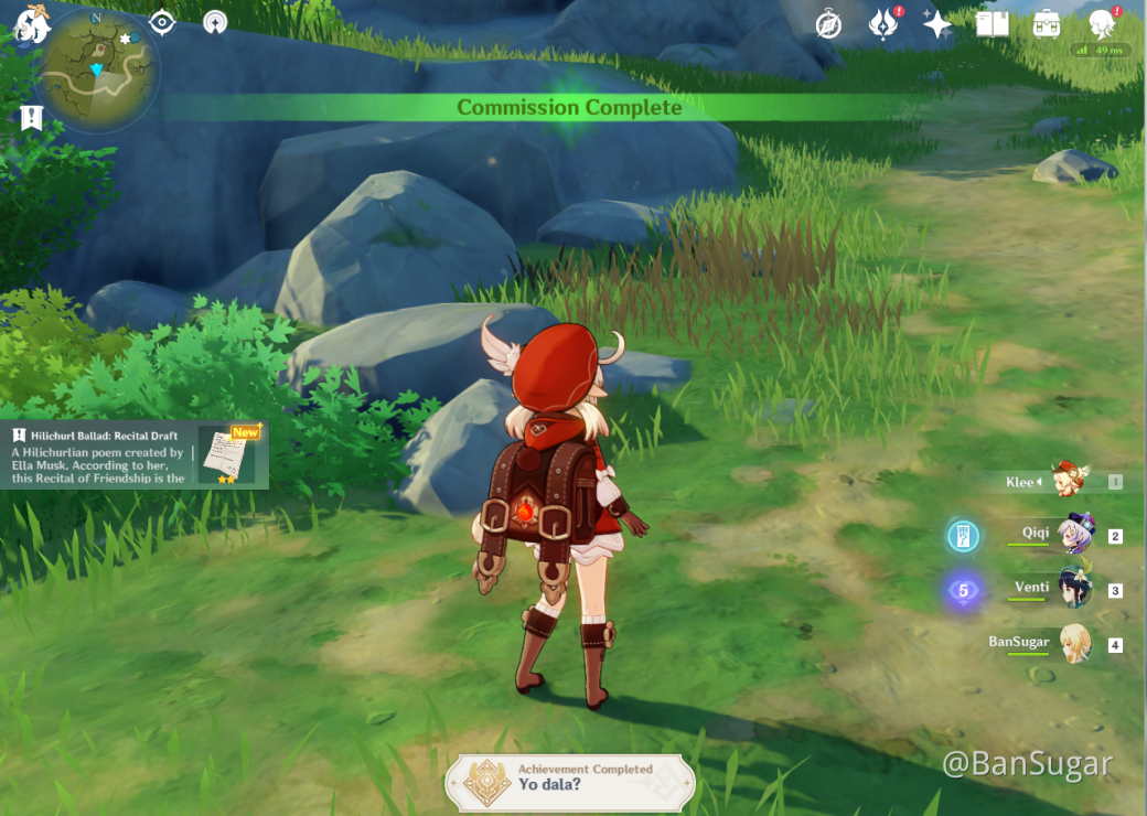 Guide Commission Achievement Poetry Exchange Genshin Impact Official Community Once there, she will point out that one of the hilichurls is awake. guide commission achievement poetry