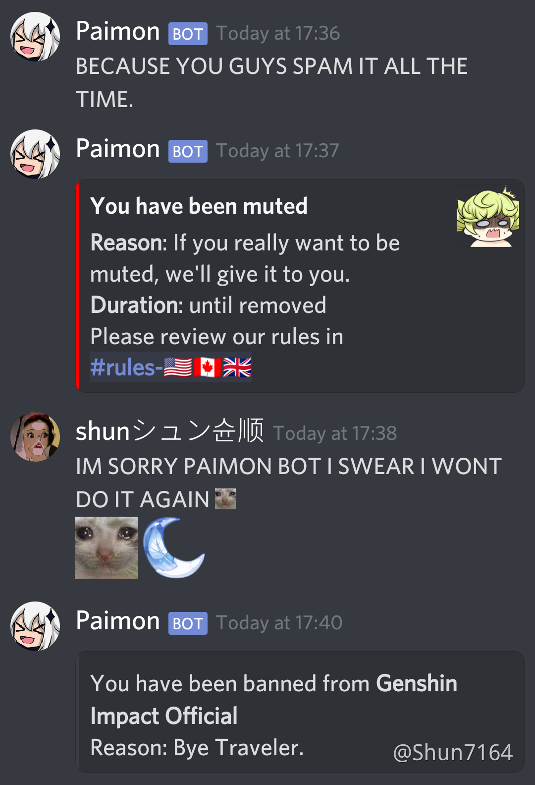 Discord Server Ban Appeal? Genshin Impact HoYoLAB
