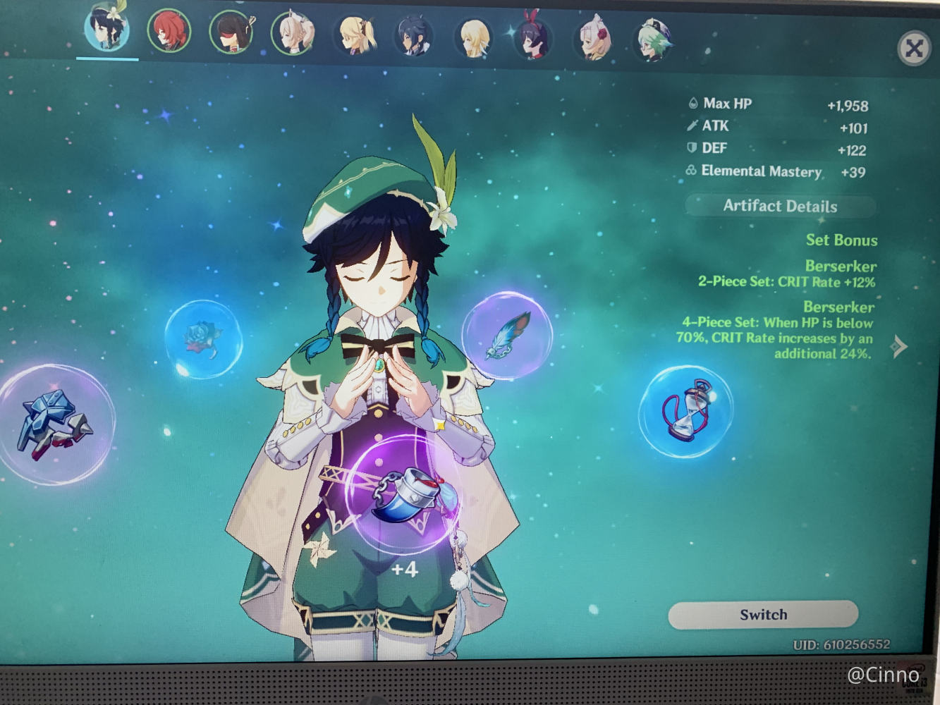 Artifacts Genshin Impact HoYoLAB