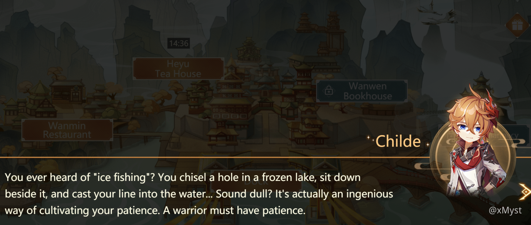 Ice Fishing Genshin Impact Official Community Wanwen bookhouse is a shop owned by jifang in liyue harbor that sells books. ice fishing genshin impact official