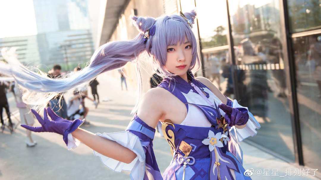 💜💜 Cool Keqing Cosplay 💜💜 Genshin Impact Official