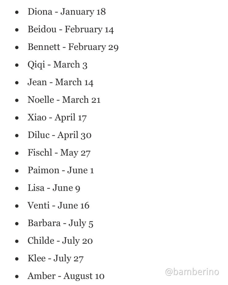 Do You Share The Same Birthday With Any Of These Character Genshin Impact Official Community January 31 birthday horoscope predicts that your eyes appear to be mysterious and are uncommon to anyone else. do you share the same birthday with any