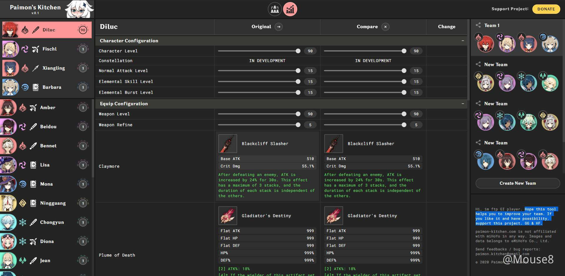 Welcome to Paimon's Kitchen - Powerful Damage Calculator | Genshin Impact |  HoYoLAB