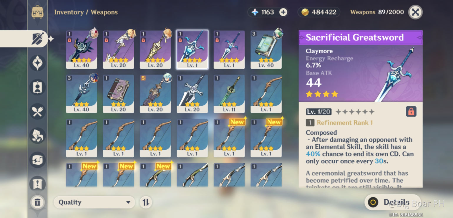 Owuuuuuu Which Characters Are Best To Have These Sacrificial Weapons Genshin Impact Official Community The trinkets on it are still visible. genshin impact