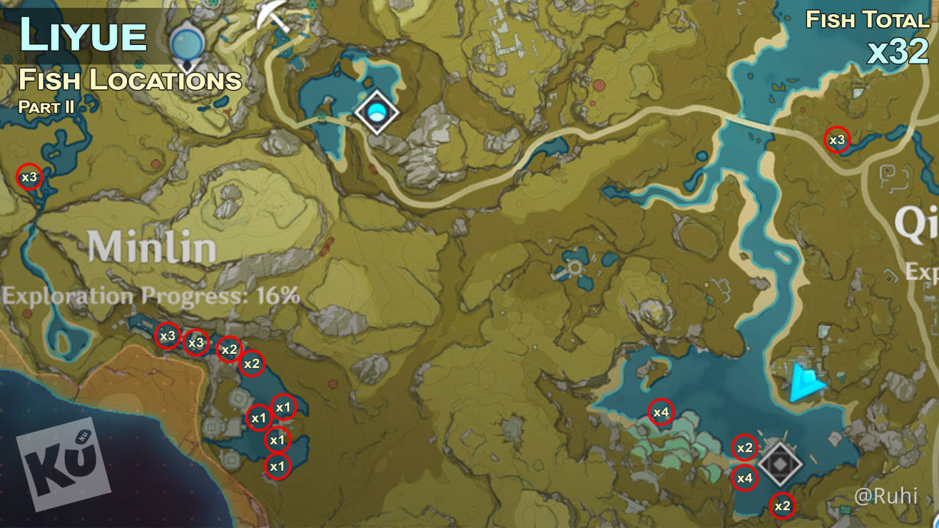 Fish Locations in Liyue - Genshin Impact - Official Community