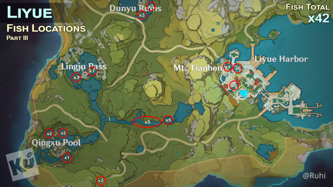 Fish Locations in Liyue - Genshin Impact - Official Community