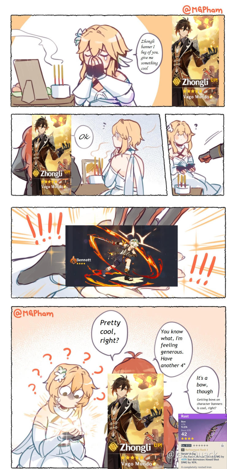 These Zhongli banner pulls are getting... odd - Genshin ...