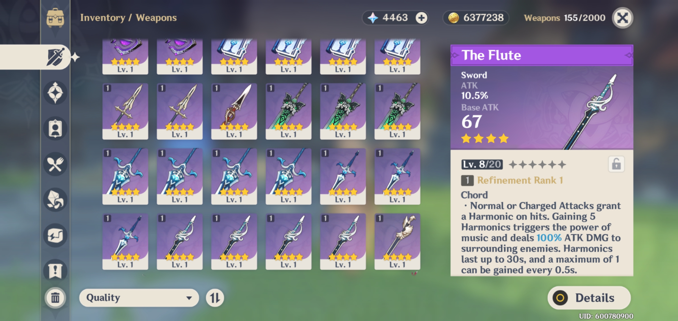 Black Sword or Rank5 Flute Sword ? Genshin Impact HoYoLAB