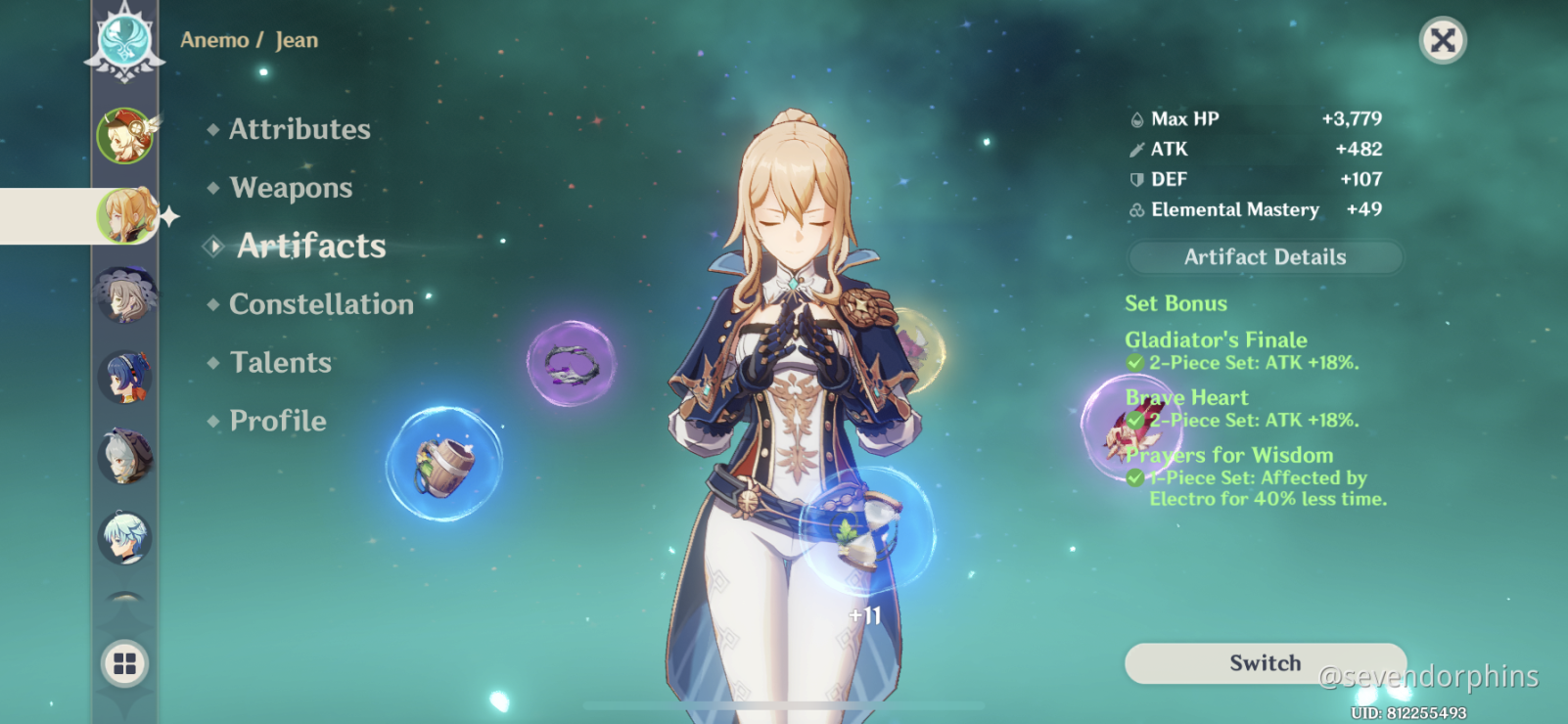 opinion on this artifact sets for Jean? Genshin Impact HoYoLAB