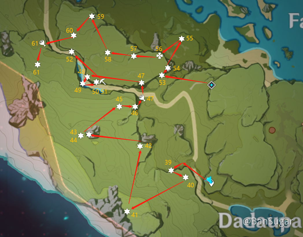 [Guide] Mondstadt Efficient Chests Route Dadaupa (3961