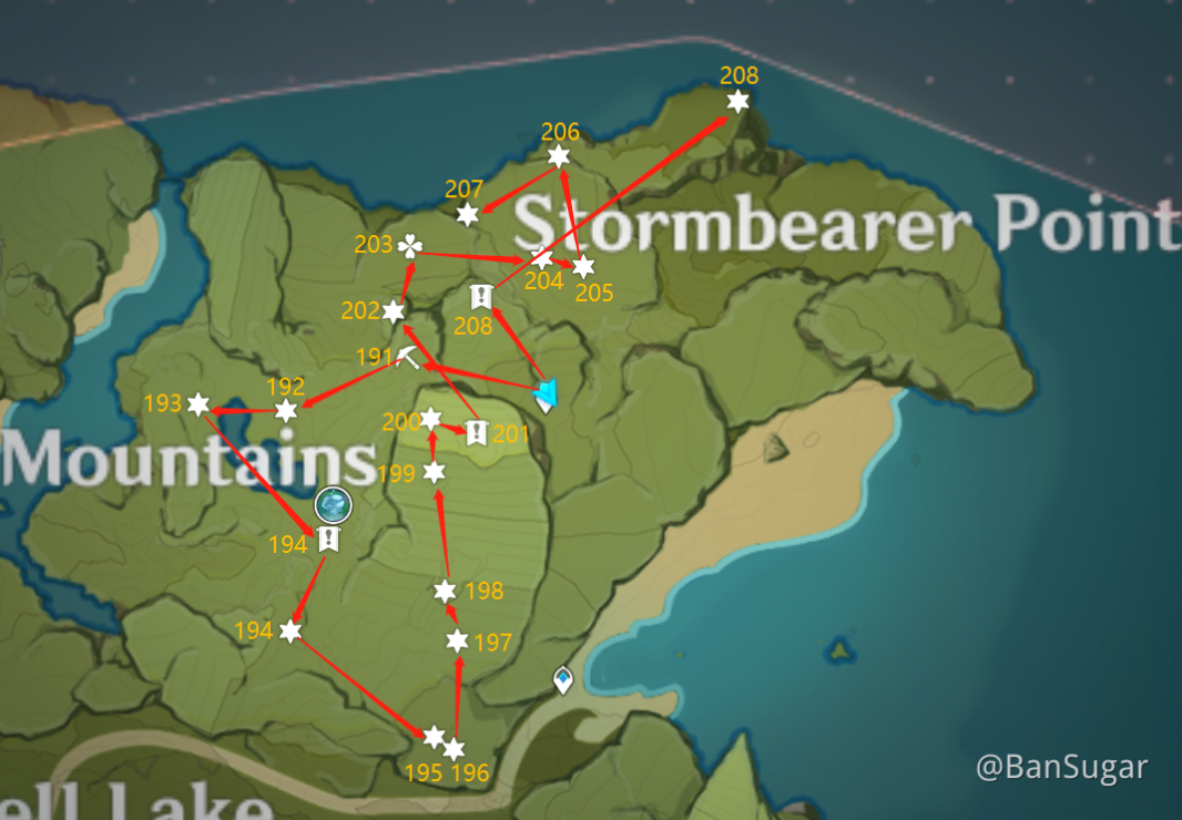 [Guide] Mondstadt Efficient Chests Route Stormbearer Point (191208