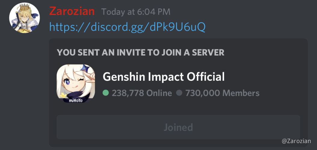 Since The Official Genshin Impact Discord Server Is Full Genshin Impact Official Community