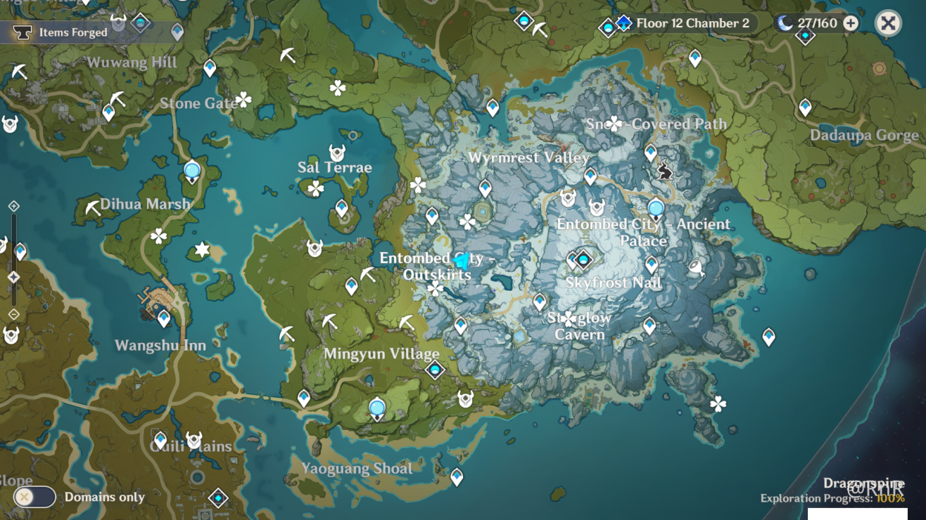 Dragonspine 100 Exploration 0 Chests Genshin Impact Official Community