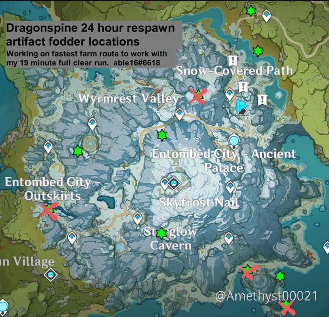 Dragonspine Artifact Fodder (Daily & Weekly Respawn) Genshin Impact