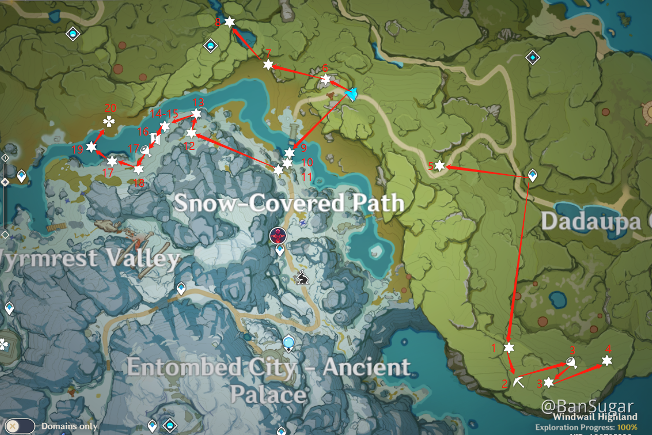 [Guide] DragonSpine Chest Route (120) Genshin Impact HoYoLAB