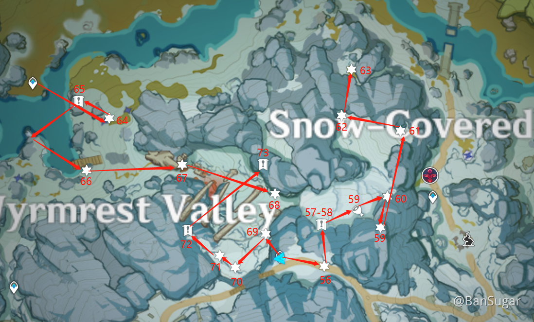 [Guide] DragonSpine Chest Route (5673) Genshin Impact HoYoLAB