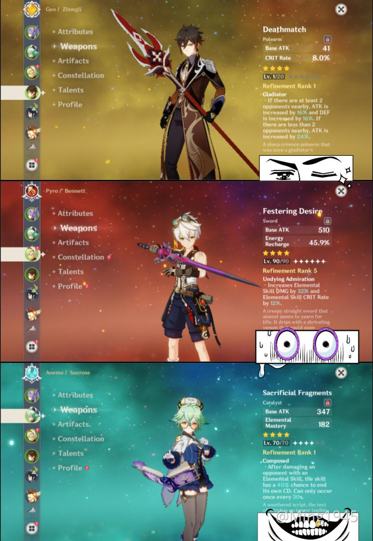 Character Weapon Best Possible Character And Weapon Combination That I Have Player Community