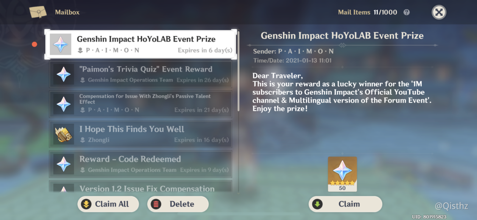 Redeem Code Now Also Thank You Mihoyo Sweetie Genshin Impact Official Community