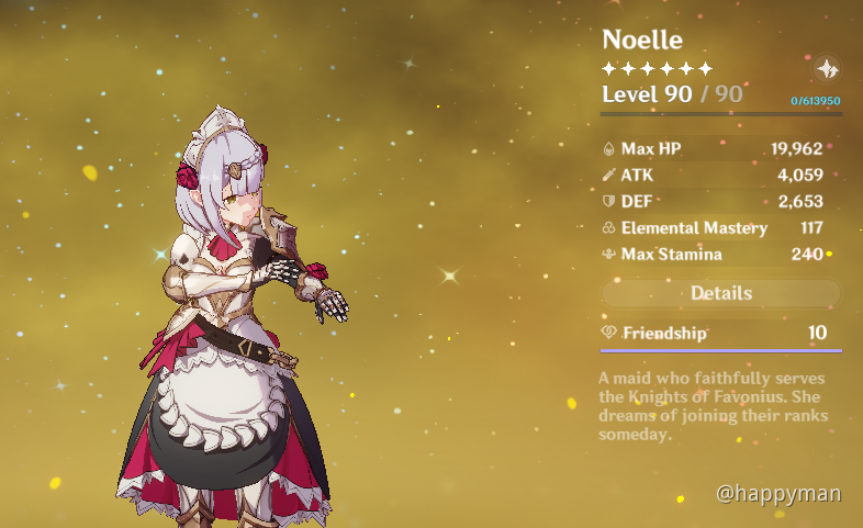 Noelle the Battle Maiden of Mondstadt (Buffed Mode) Genshin Impact ...