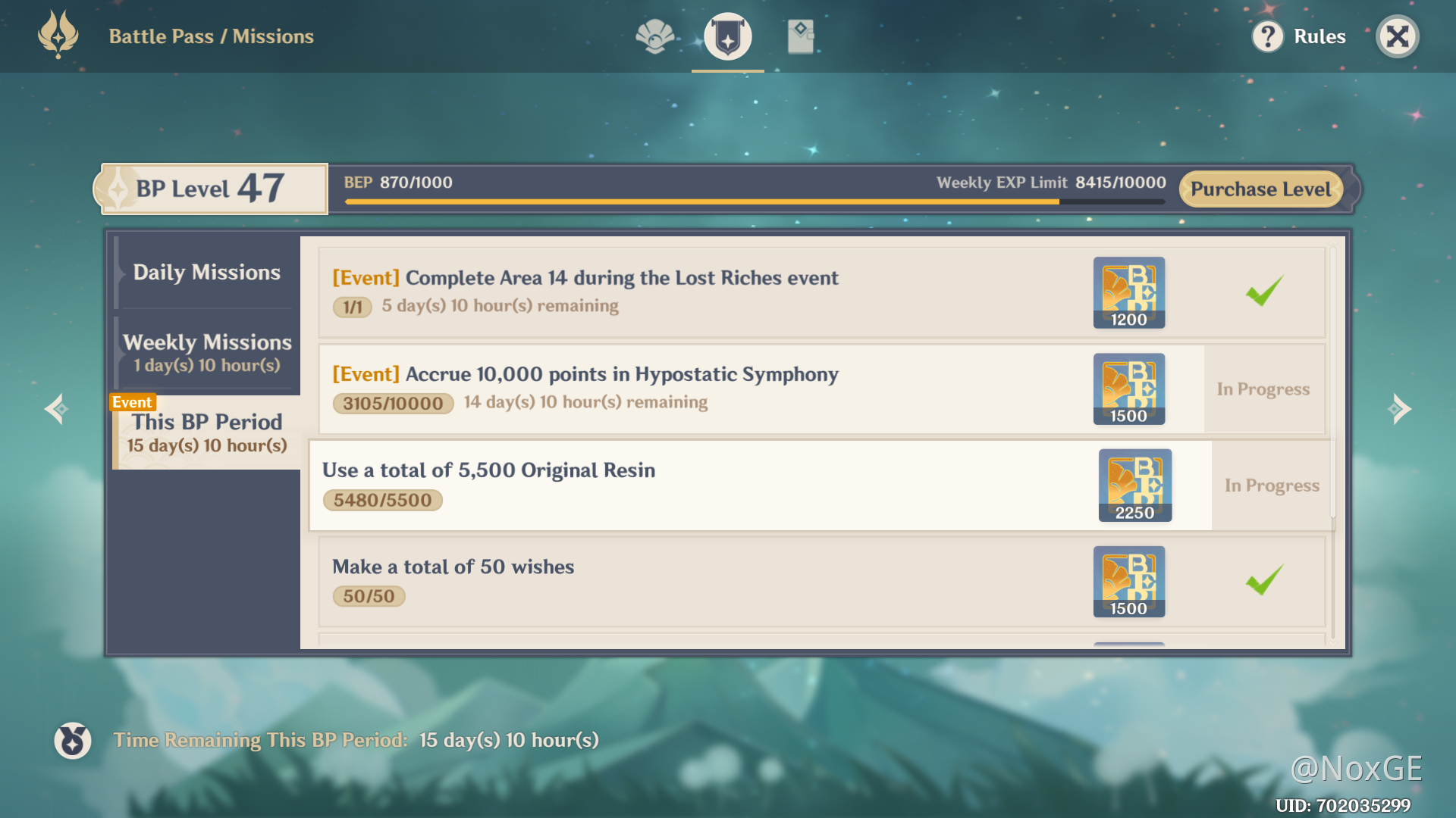BP Period Challenges Genshin Impact Official Community