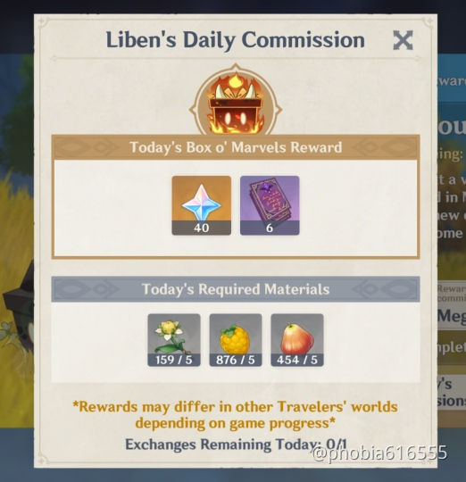 I have a Pyro Box (Libden's Daily Commissions) Genshin Impact | HoYoLAB