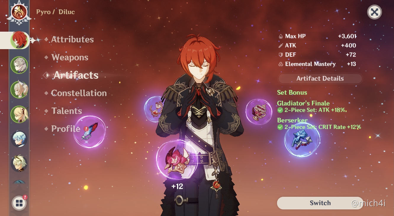 Best Team Comp For Diluc Genshin Impact Official Community
