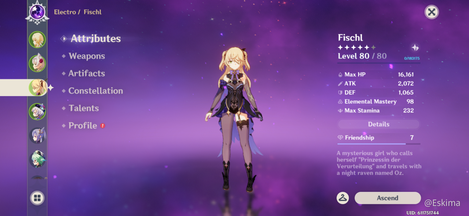 Dps Support Build For Fischl Genshin Impact Official Community