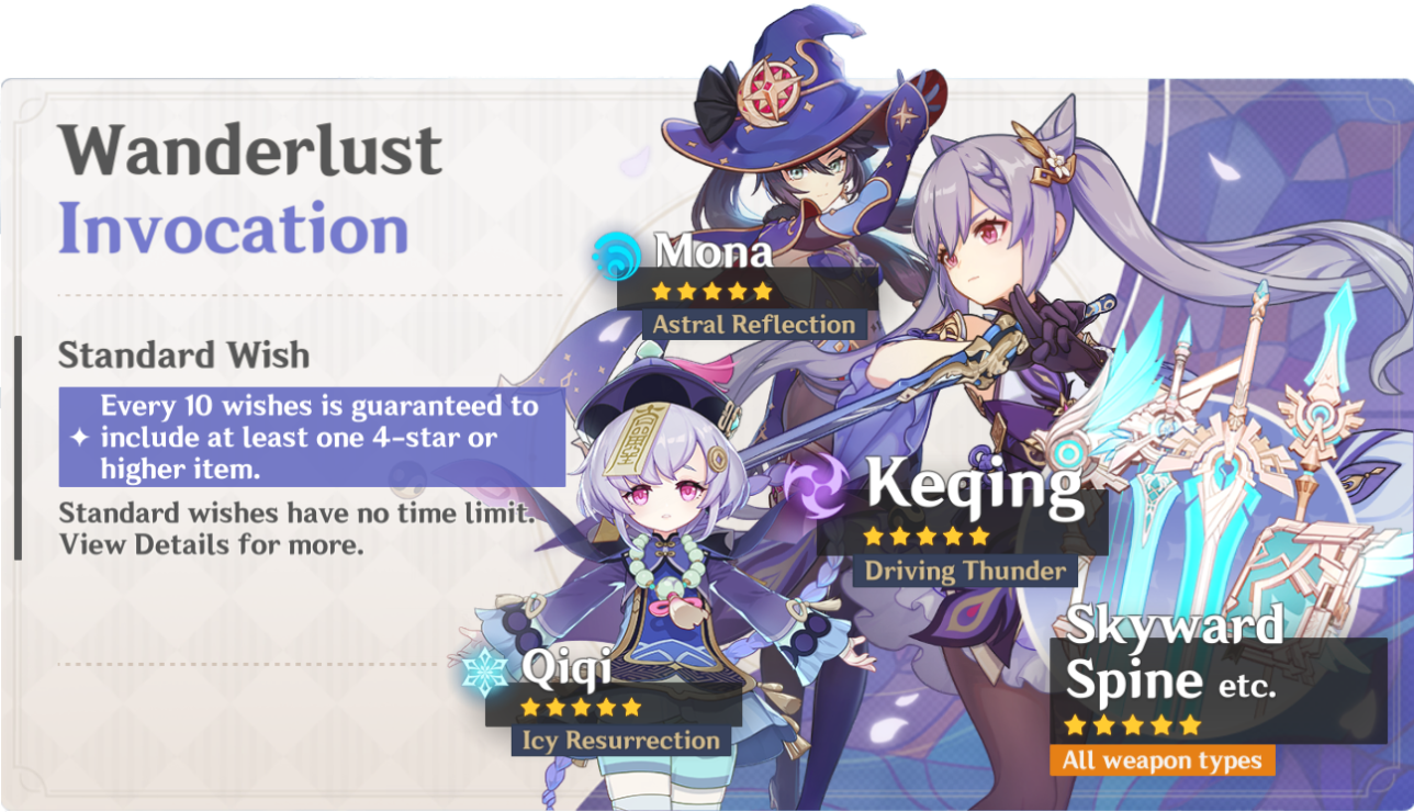 Wonderlust Invocation Banner Soft Pity Genshin Impact Official Community