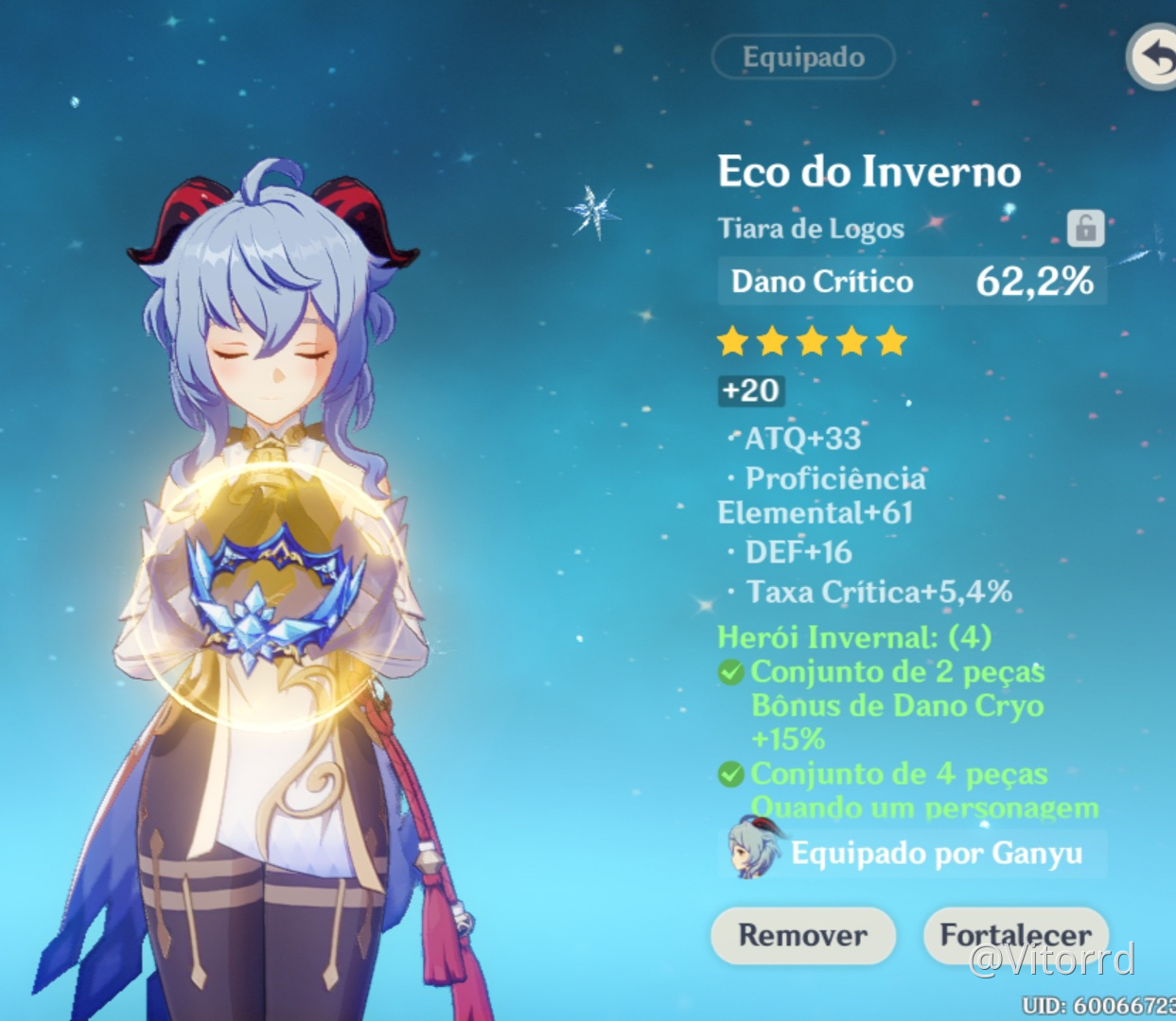 Finalmente minha tiara de dano crítico Genshin Impact HoYoLAB