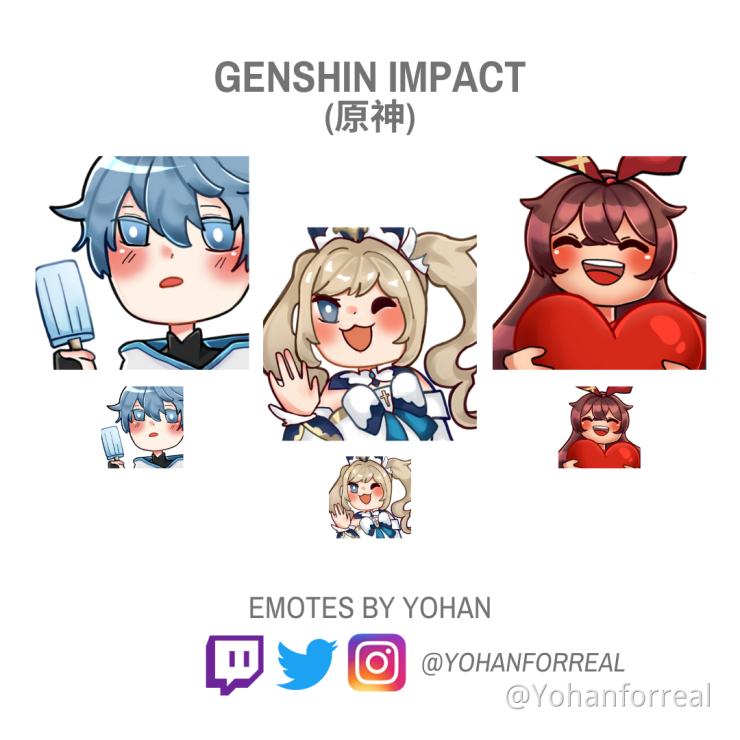 Genshin Impact Emotes Ft Chongyun Barbara Amber Genshin Impact Official Community