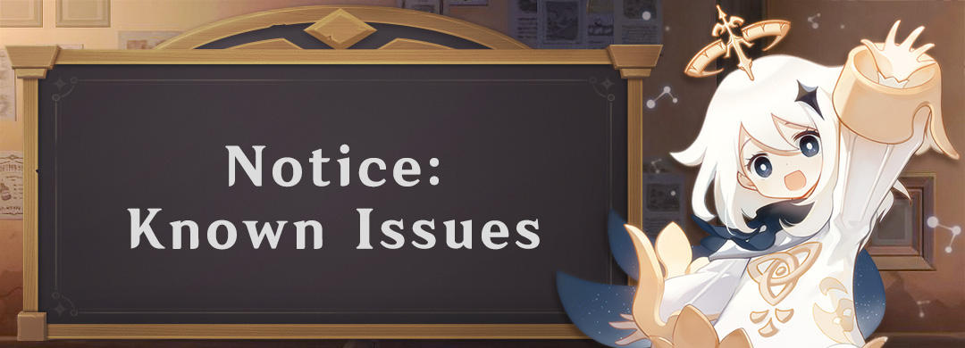 Known Issues Update 03 15 Genshin Impact Official Community