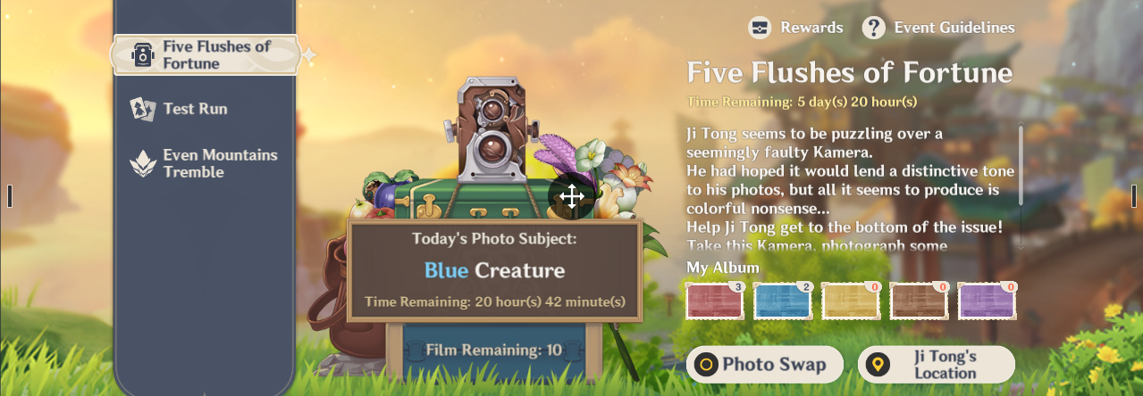 five flushes of fortune blue creature