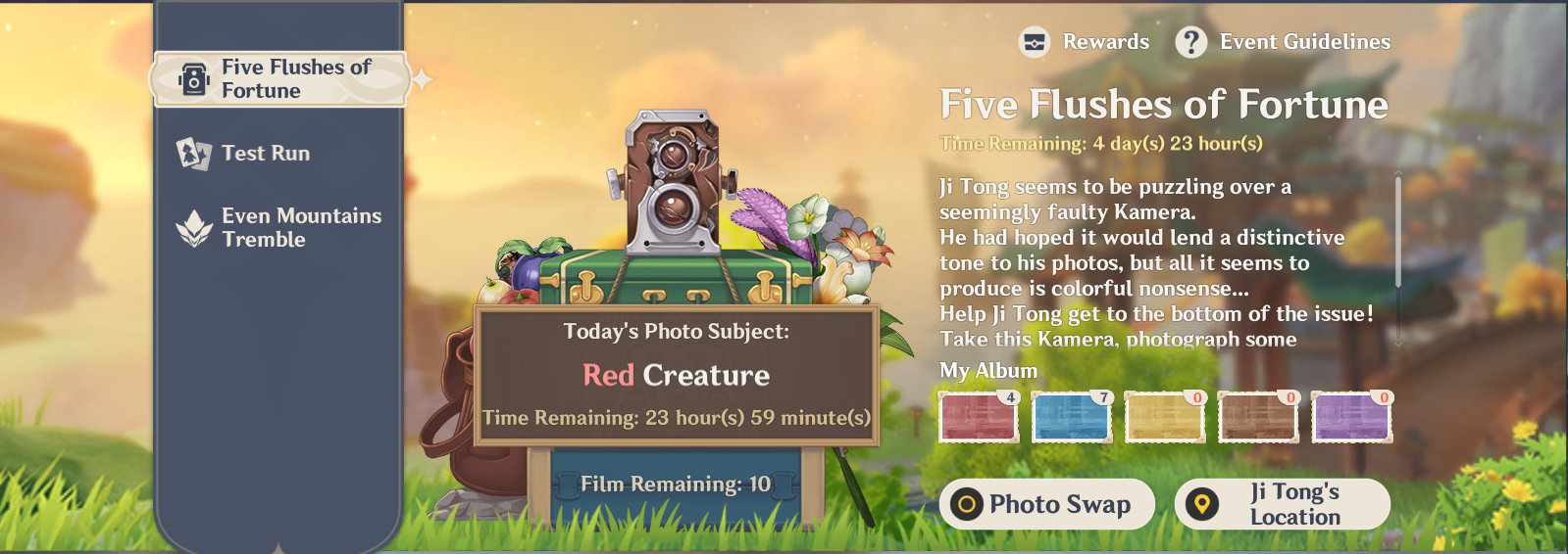 five flushes of fortune red creature