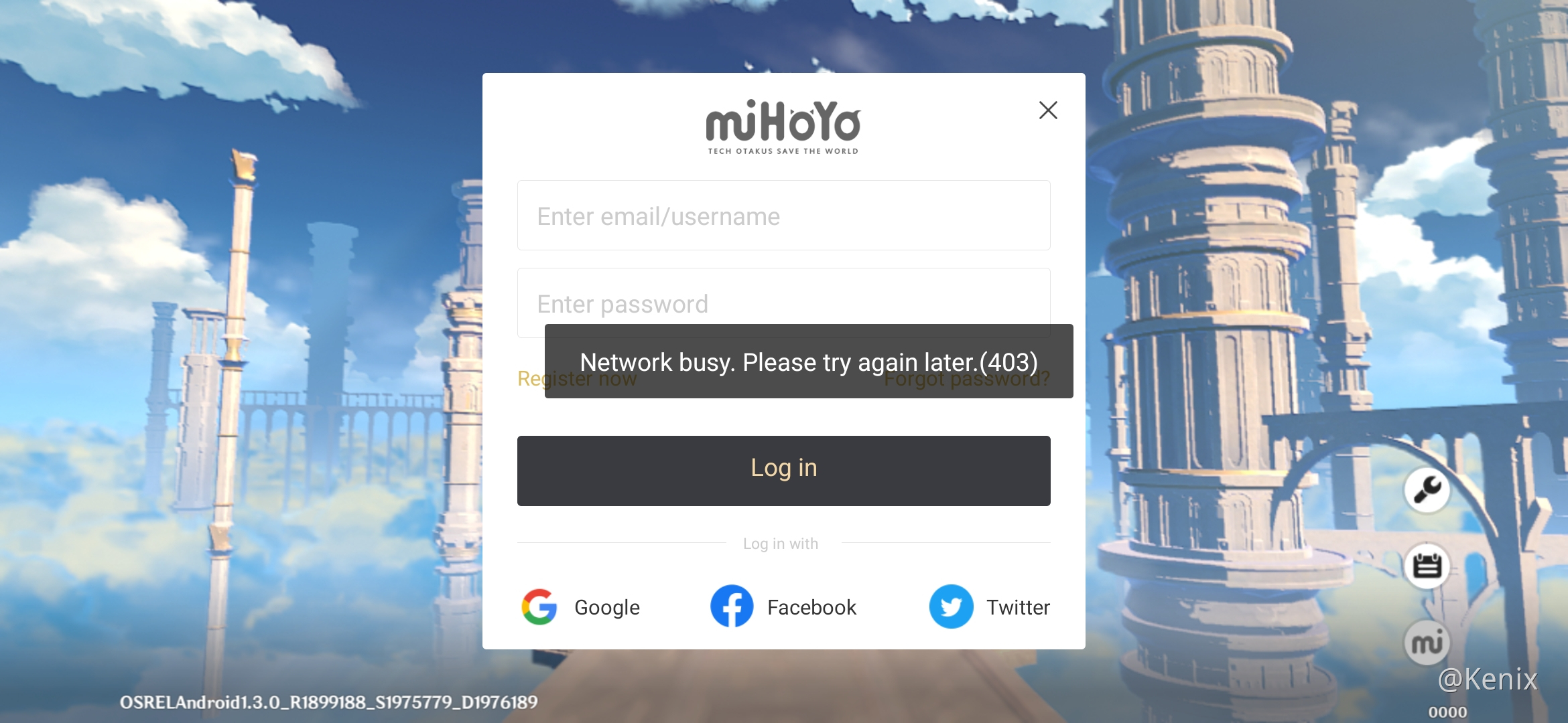 Network Busy Genshin Impact HoYoLAB