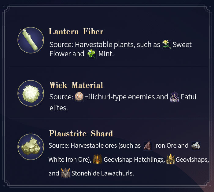 How to get xiao lantern materials