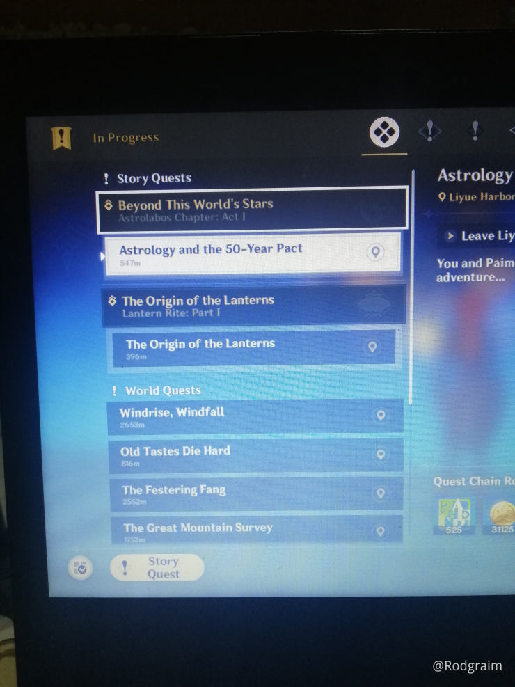 I cannot progress in the Archon quests because of a bug ...