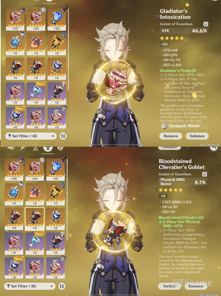 Physical Dmg Or Atk For Albedo Genshin Impact Official Community