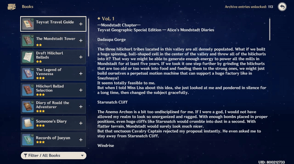 Guide Archive All Books Part 1 Genshin Impact Official Community