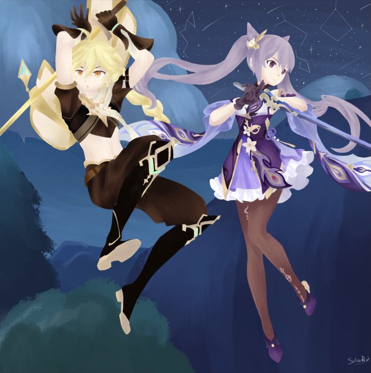 Fanart Keqing Et Aether Genshin Impact Official Community Fanart Keqing Et Aether Genshin Impact Official Community