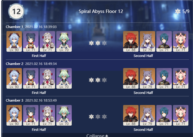 Here S My Team Comp In Spiral Abyss F12 Genshin Impact Official Community