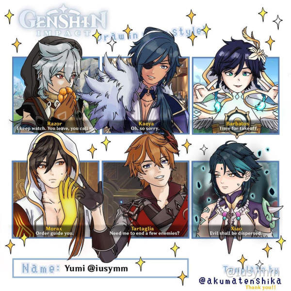 Genshin Characters In My Style Mihoyo Player Community